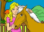 Jogos de colorir: A Menina e seu Cavalo