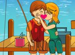 Jogos de beijos: Beijo na Pescaria