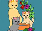Jogos de colorir: Colorindo os Gatinhos