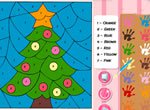 Jogos de natal: Colorir �rvore com N�meros