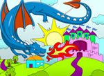 Jogos de colorir: Colorir Castelo e Drag�o