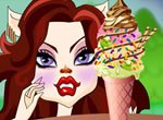 Jogos das monster high: Decora��o do Sorvete da Clawdeen