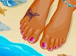 Jogos de unhas: Fazendo os P�s 