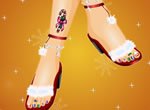 Jogos de unhas: Pedicure para o Natal