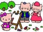 Jogos da hello kitty: Pinte Hello Kitty