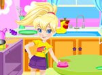 Jogos da polly: Polly Limpeza depois da Festa