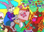 Jogos de colorir: Um Coelho Pintor
