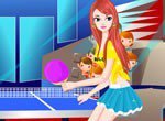 Jogos de esportes: Vista a Menina do Ping Pong